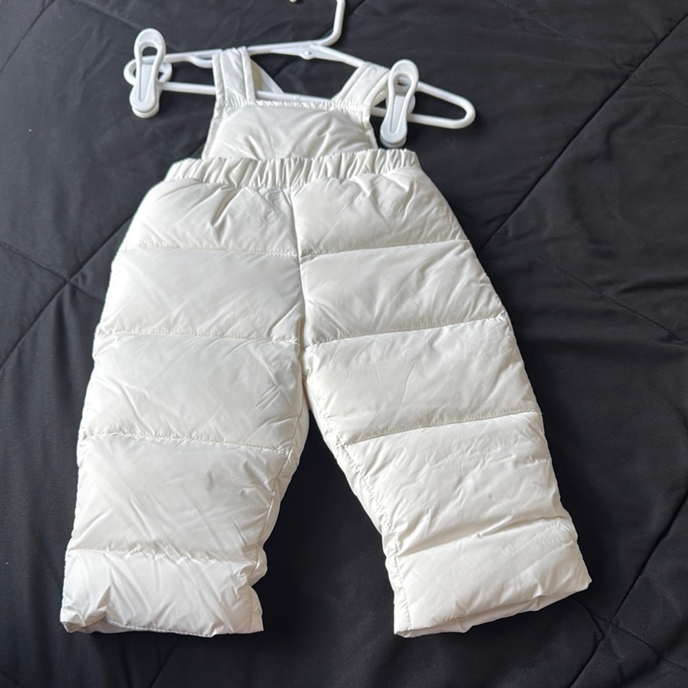 Moncler White Quilted Jumpsuit for Winter